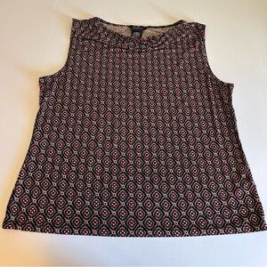 George Black and Red Geometric Sleeveless Tank
